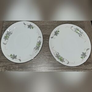 Norleans Set of 2 China Nantucket Saucers 6" Rare